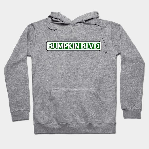 Bumpkin Blvd Street Sign Hoodie by Mookle